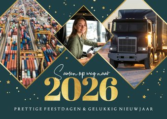 Zakelijke kerstkaart transport 2026 fijne feestdagen