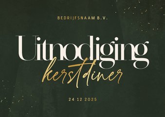 Zakelijke kerstkaart uitnodiging kerstdiner