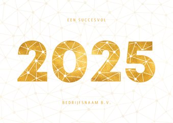 Zakelijke nieuwjaarskaart gouden 2025 verbinding thema