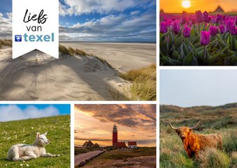 Zomaar kaart met een impressie van Texel 