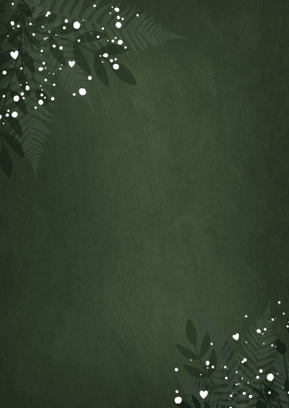 Botanische jungle Save the Date kaart met kalender Achterkant