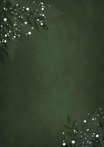 Botanische jungle Save the Date kaart met kalender Achterkant