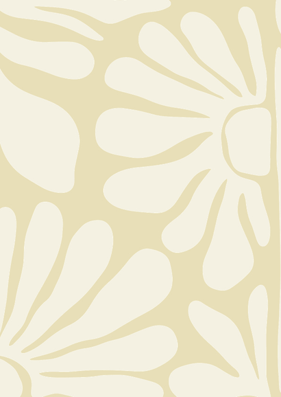 Communiekaart abstracte bloemen naturel met goudfolie Achterkant