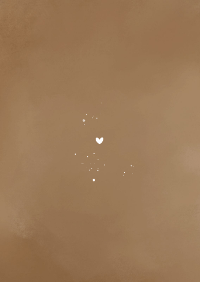 Geboortekaart welpje zittend met foto Achterkant