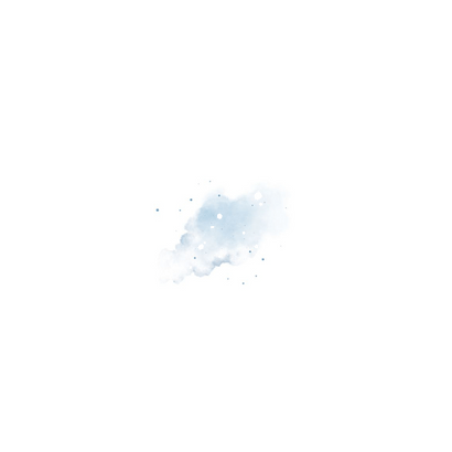 Geboortekaartje blauwe aquarel grote naam Achterkant