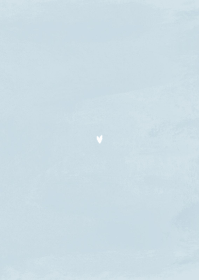 Geboortekaartje blokjes speelgoed lijntekening blauw Achterkant