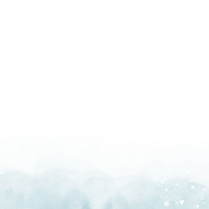 Geboortekaartje dieren alpaca waterverf hartjes koper jongen Achterkant