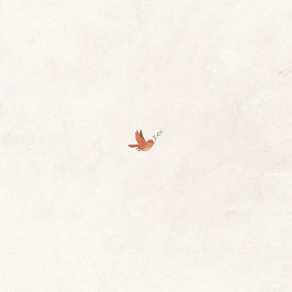 Geboortekaartje flamingo minimalistisch hartjes goud bloemen Achterkant