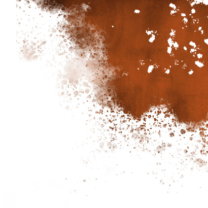 Geboortekaartje gouden spetters met roest waterverf Achterkant