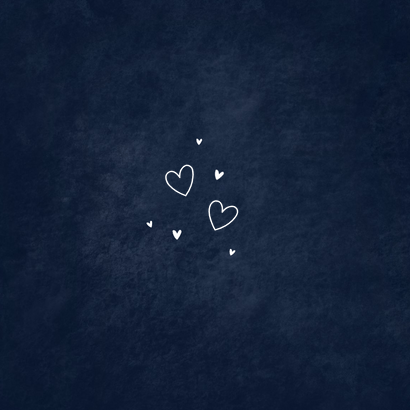 Geboortekaartje jongen trend line art olifant hartjes Achterkant