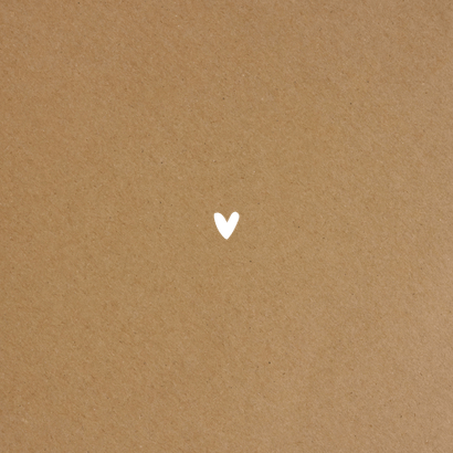 Geboortekaartje kraftlook met gele laarsjes Achterkant