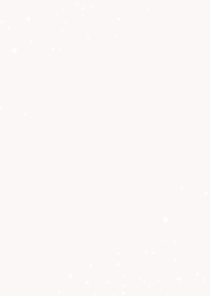 Geboortekaartje lief strikje magisch hartjes stijlvol Achterkant