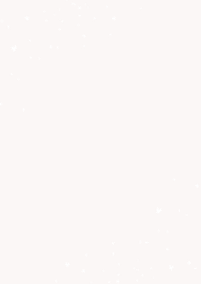 Geboortekaartje lief strikje magisch hartjes stijlvol Achterkant