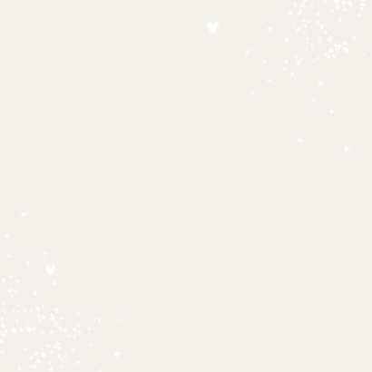 Geboortekaartje lief unisex leeuw welpje hartjes goud Achterkant