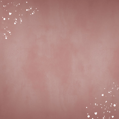 Geboortekaartje meisje broer & zusje silhouet in goudfolie Achterkant