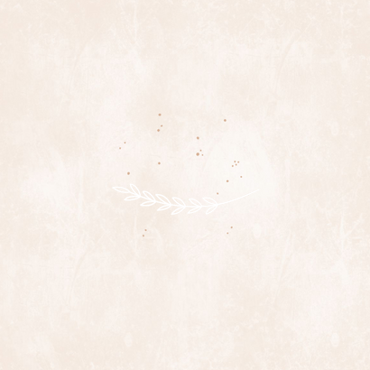 Geboortekaartje meisje droogbloem line art zand Achterkant