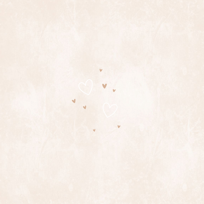 Geboortekaartje meisje trend olifant line art sand Achterkant