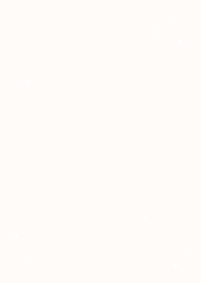 Geboortekaartje met tulpen en koperen hartjes Achterkant