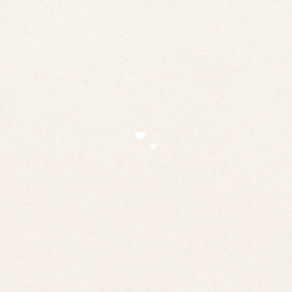 Geboortekaartje neutraal tijgers schattig hartjes koper Achterkant