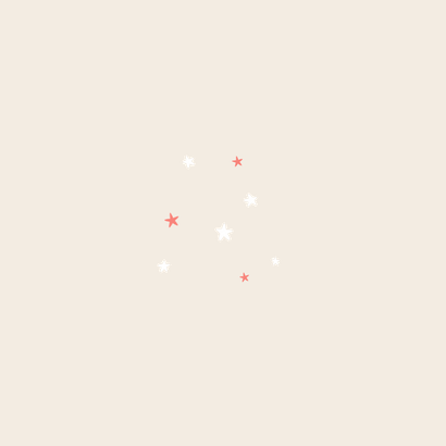 Geboortekaartje sprookjeskasteel wolkjes sterren prinses Achterkant