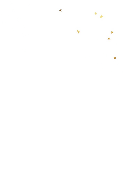 Geboortekaartje sterrenbeeld schorpioen goud maan sterren Achterkant