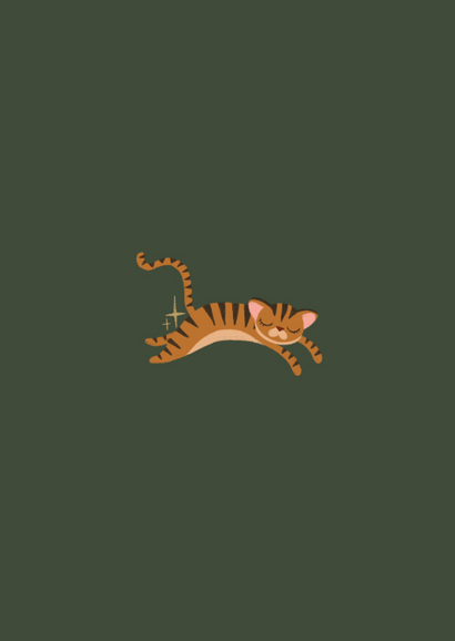 Geboortekaartje tijger goud Achterkant