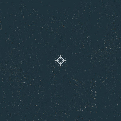 Geboortekaartje vlinder blauw met koperfolie Achterkant