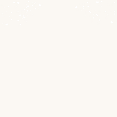 Geboortekaartje wasbeertje foto goud hartjes unisex Achterkant