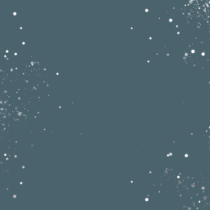 Geboortekaartje waterverf maan met zilveren spetters Achterkant