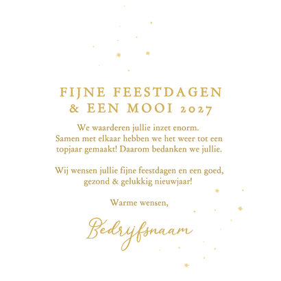 Groene bokeh zakelijke kerstkaart kerstbal vorm bedankt Achterkant