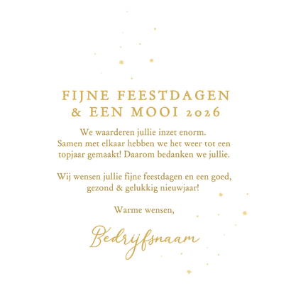 Groene bokeh zakelijke kerstkaart kerstbal vorm bedankt Achterkant