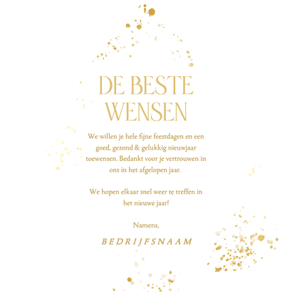 Groene kerstboom kerstkaart zakelijk teksten nieuwjaar Achterkant