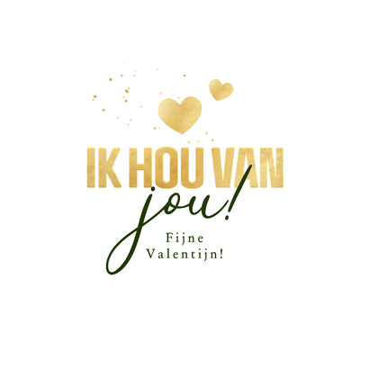 Hartvormige valentijnskaart goud hartjes liefste man foto's Achterkant