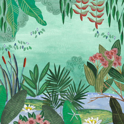 Hip geboortekaartje aapje in de jungle Achterkant