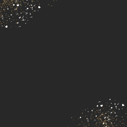 Jubileumfeest uitnodiging goud 60 jaar getrouwd foto hartjes Achterkant