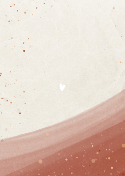 Jubileumkaart uitnodiging 12,5 jaar getrouwd met koperfolie Achterkant