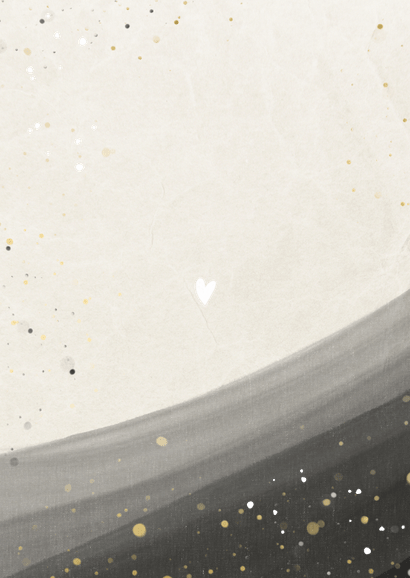 Jubileumkaart uitnodiging 5 jaar getrouwd met goudfolie Achterkant