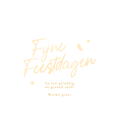 Kerstbal kaart met grote foto van je huisdier en sterren Achterkant