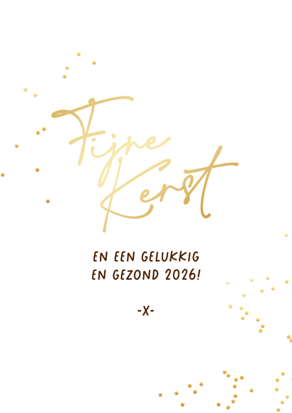 Kerstkaart boogkaart foto hartje sterretjes confetti kerst Achterkant