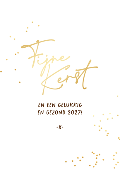 Kerstkaart boogkaart foto hartje sterretjes confetti kerst Achterkant