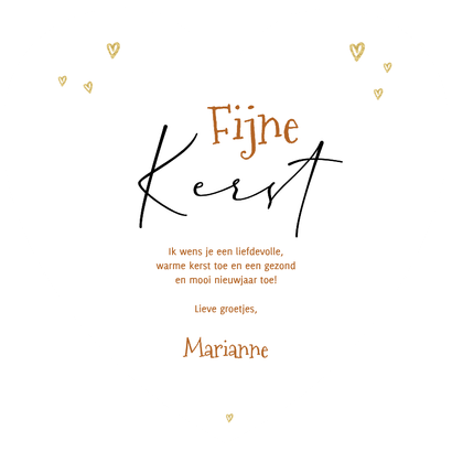 Kerstkaart kerst vol liefde hartvorm waterverf look Achterkant