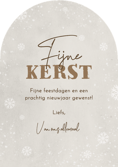 Kerstkaart schattig egeltje in de sneeuw kerstmuts Achterkant