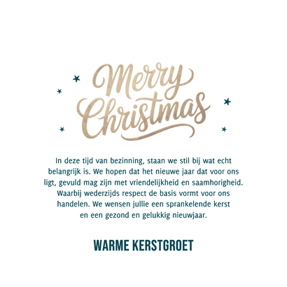 Kerstkaart wereld kerstbal vrede duif sterren Achterkant