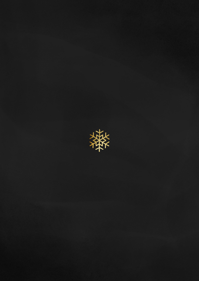 Kerstkaartje fijne feestdagen sneeuwvlokken goud Achterkant