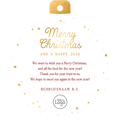 Klassieke internationale zakelijke kerstkaart met talen rood Achterkant