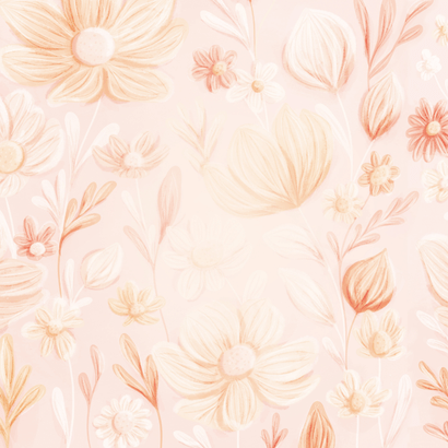 Lief geboortekaartje met waterverf bloemen in pasteltinten Achterkant