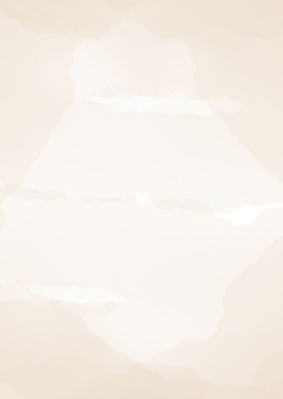 Lief geboortekaartje vlinder beige met koperfolie Achterkant