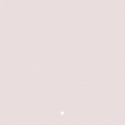 Lief geboortekaartje zus kust liggend baby’tje – koperfolie Achterkant