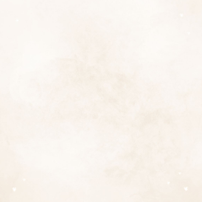 Minimalistische trouwkaart met gouden details Achterkant