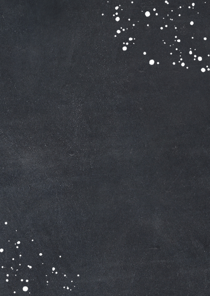 Moderne kalender uitnodiging jubileum met goudfolie  Achterkant